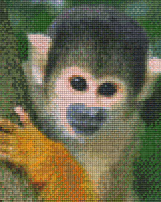 Squirrel Monkey Four [4] Baseplate PixelHobby Mini-mosaic Art Kit